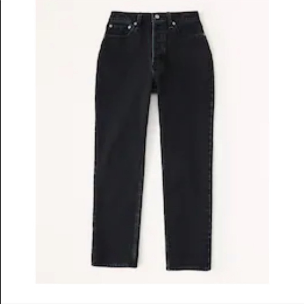 Abercrombie & Fitch The Dad high rise curvy love jeans size 27 4R black